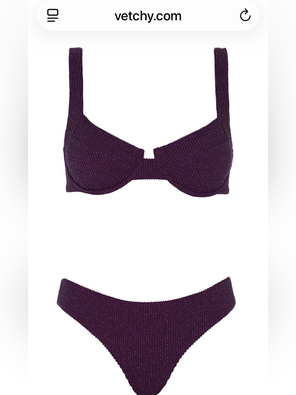 Vetchy Purple Textured Underwire Bikini Set